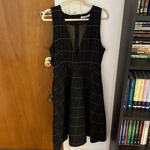 Size medium crimson and clover vest dress in plaid print.